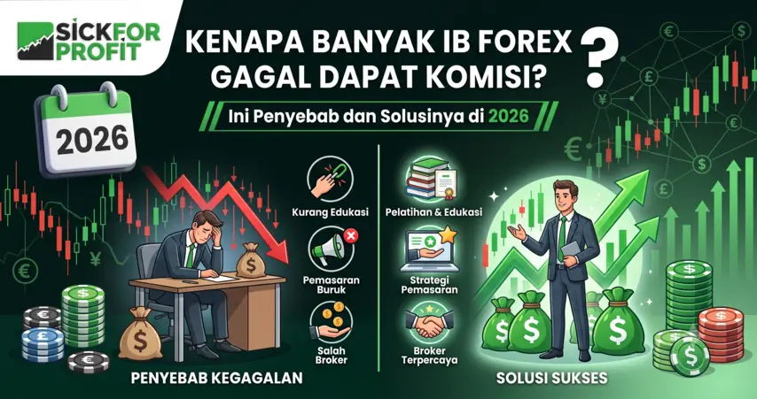 Ilustrasi penyebab kenapa IB forex gagal dapat komisi dan solusinya di 2026
