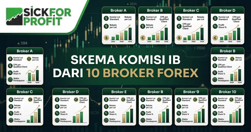 Cara membandingkan skema komisi IB broker forex dari 10 pilihan 2026